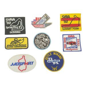 SVRA Patches 80s 90s Kettle Moraine Sportscar Vintage Racing Association Lot